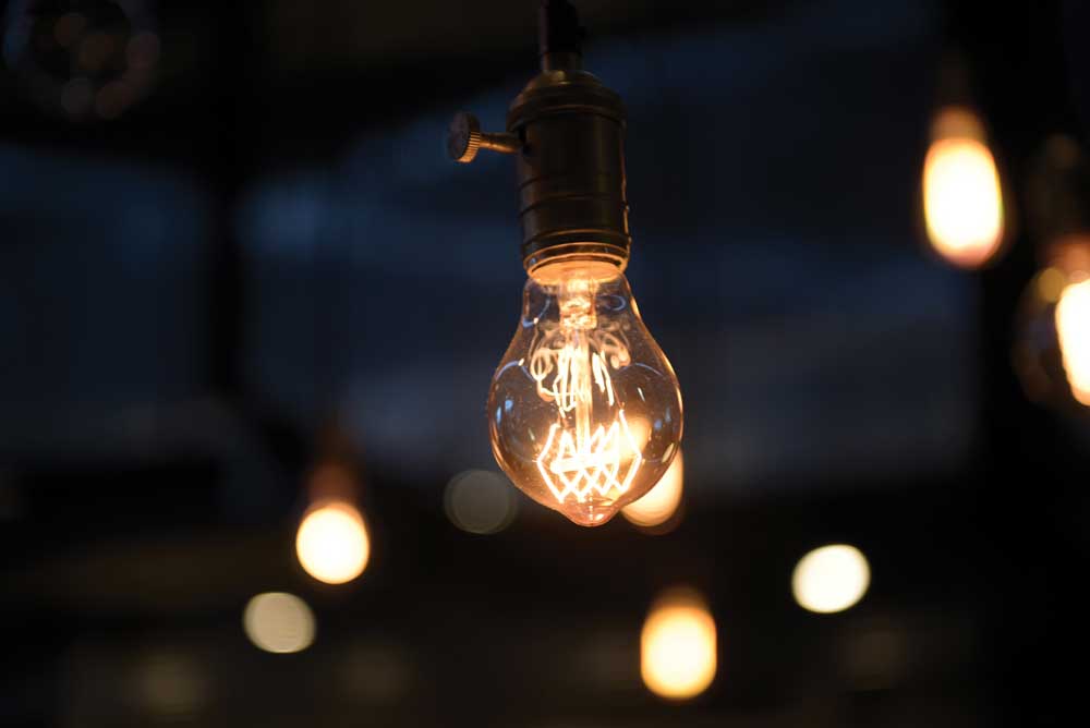 Der Draht einer Glühlampe